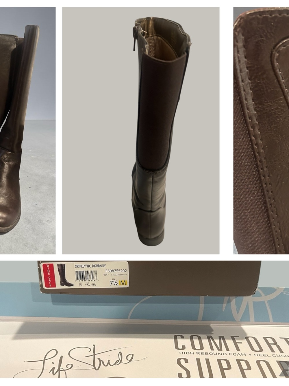 Life Stride Dark Brown Riding Boots
